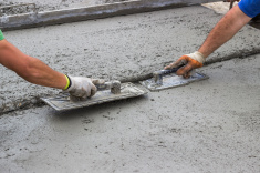 stock photo 69446019 leveling concrete with trowels